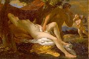 Nicolas Poussin Jupiter and Antiope or Venus and Satyr oil